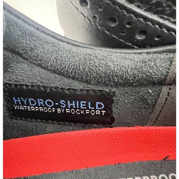 Rockport Men's Dustyn Wingtip Oxford Shoes 10.5  W Black Waterproof - Picture 3 of 9